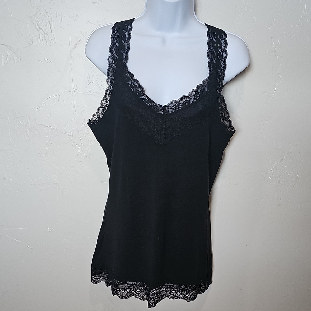 Mossimo Supply Co. Black Lace Trim Chemise